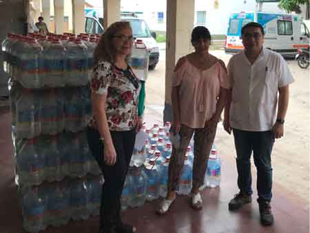 Donación de agua mineral para el Hospital de Tartagal