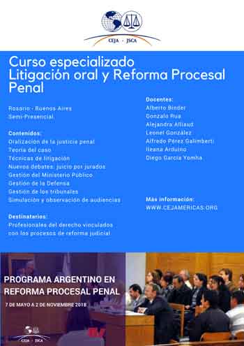 Curso Especializado: Litigación Oral y Reforma Procesal Penal