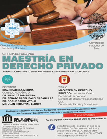 Nueva maestría en la UNSA