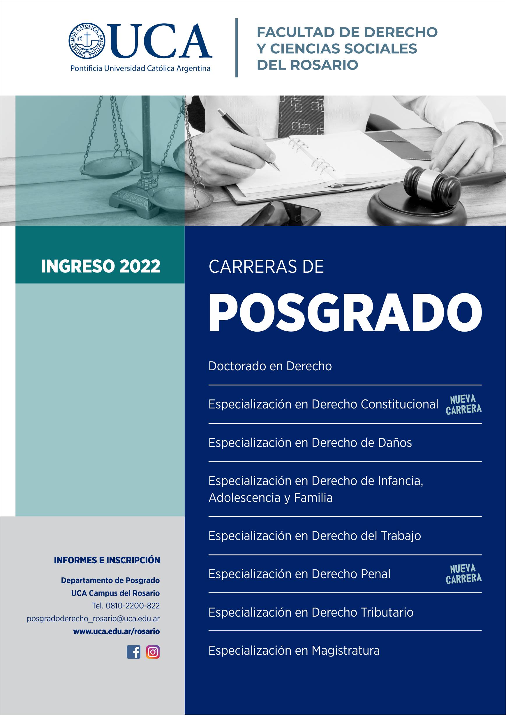 Beneficios para carreras de posgrado en la UCA Rosario