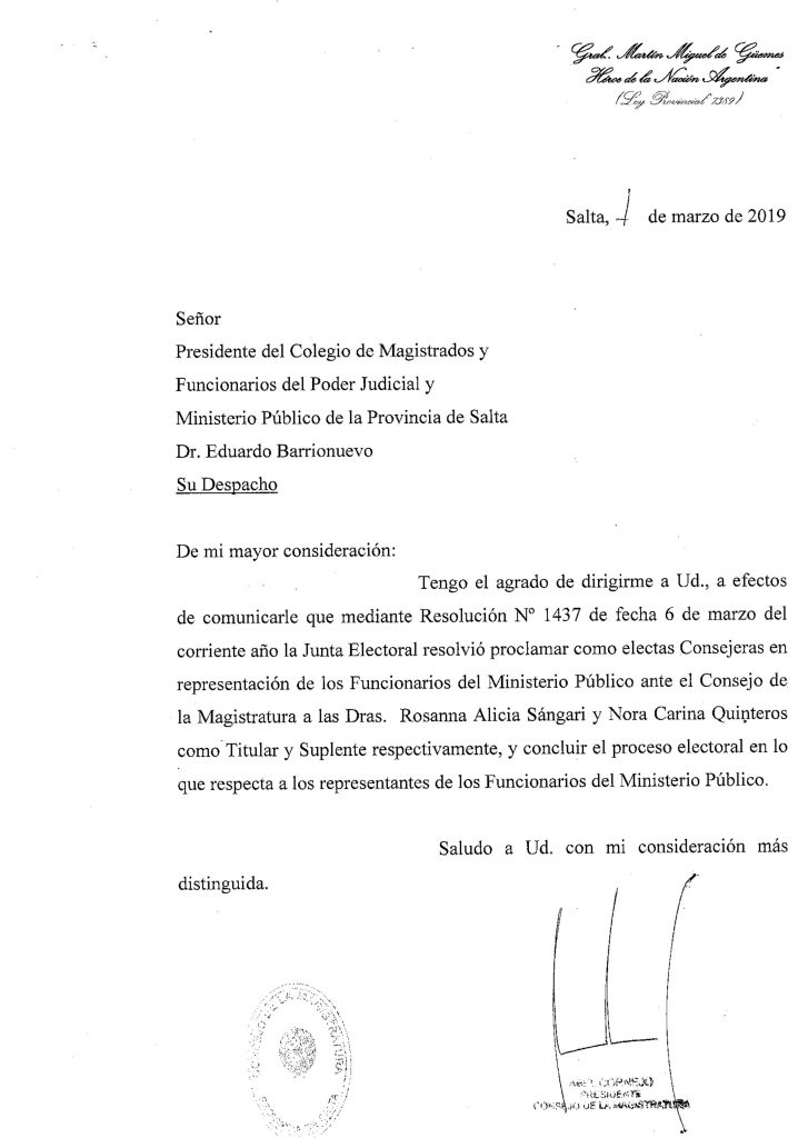 Imagen de la noticia «Consejeras en representación del Ministerio Público»
