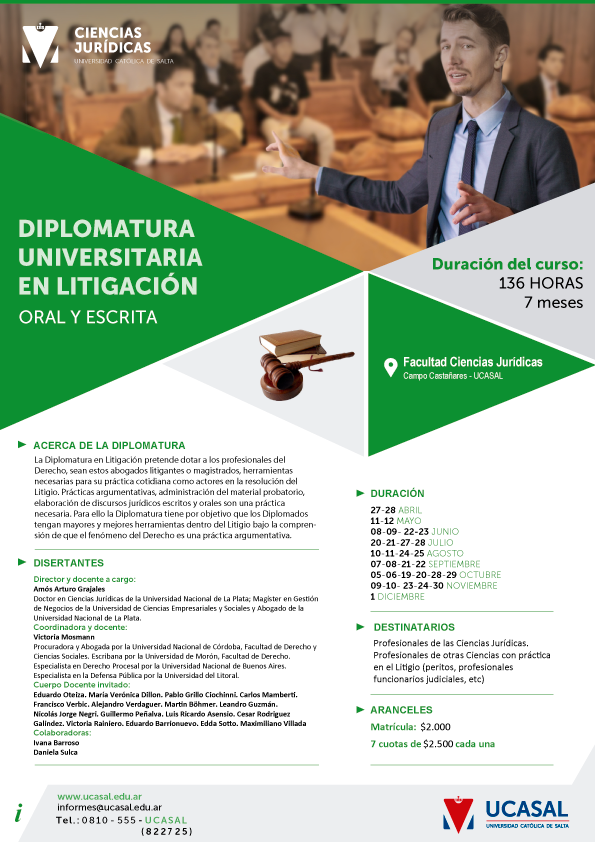Diplomatura Universitaria en Litigación – Oral y Escrita