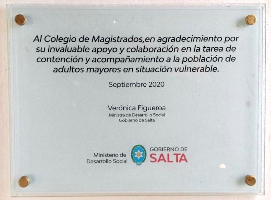 Reconocimiento al CMFS por su colaboración en la lucha contra la pandemia