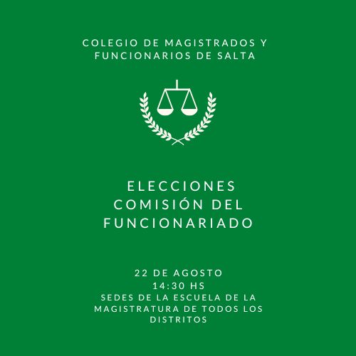 Se elegirán autoridades para la Comisión del Funcionariado